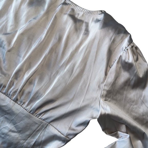 WOMENS SATIN BLOUSE, CHAMPAGNE COLOUR, SIZE  M | TRIPLE SEVEN - Picture 9 of 15